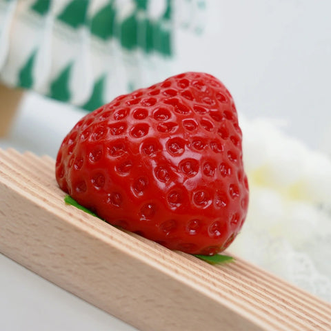 Pawtoto A Giant Strawberry Squishy Toy Handmade Food Grade Silicon Clay Feel Soft Quick Rebound
