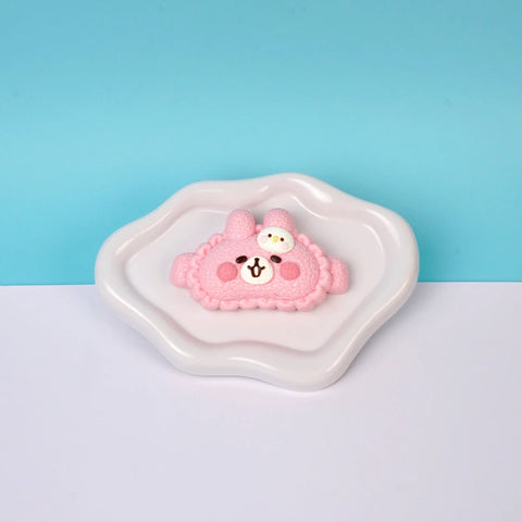 Pawtoto Adorable Bunny Eye Mask Squishy Toy Handmade Food Grade Silicon