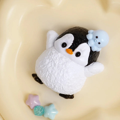 Pawtoto Baby Penguin Squishy Toy Handmade  Baby Penguin Dry Clay Feel Soft Slow Rebound