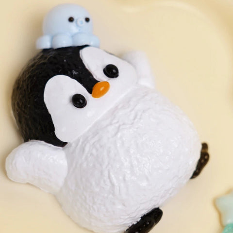 Pawtoto Baby Penguin Squishy Toy Handmade  Baby Penguin Dry Clay Feel Soft Slow Rebound
