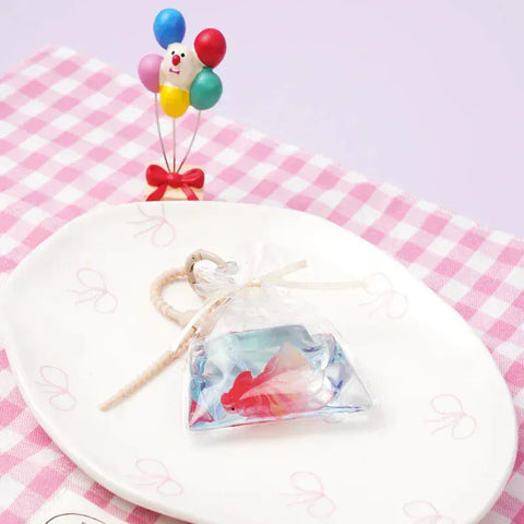 Pawtoto Bag of Golden Fish Red Squishy Toy Handmade Food Grade Silicon Watery Feel Firm Soft Quick Rebound