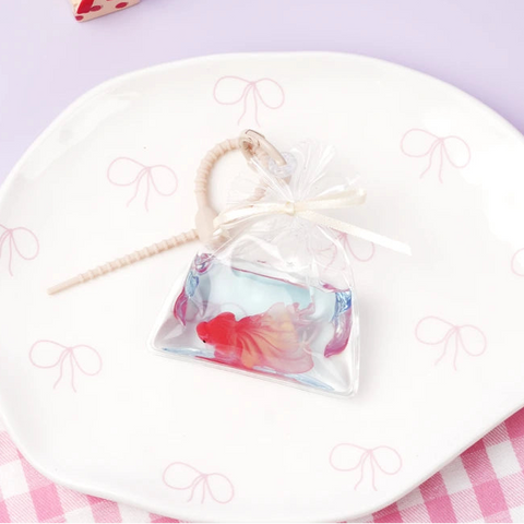 Pawtoto Bag of Golden Fish Red Squishy Toy Handmade Food Grade Silicon Watery Feel Firm Soft Quick Rebound