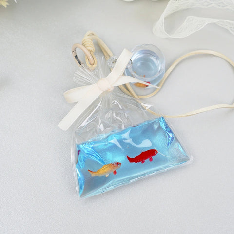Pawtoto Bag of Golden Fish Red Squishy Toy Handmade Food Grade Silicon Watery Feel Firm Soft Quick Rebound