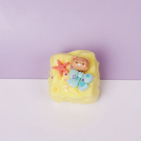 Pawtoto Bear Milk Shell Cookie Squishy Series Handmade Soft Texture Slow Rebound Stress Relief Toy
