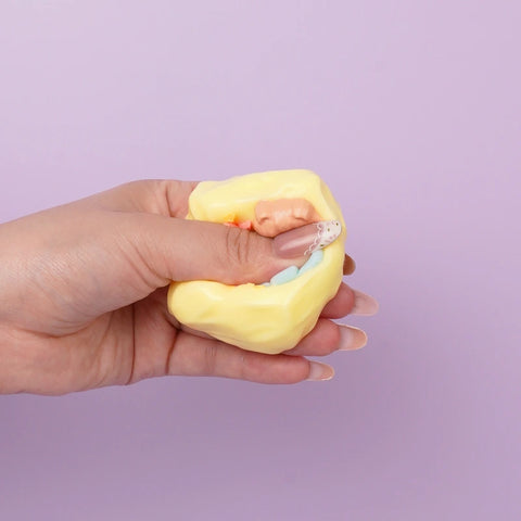 Pawtoto Bear Milk Shell Cookie Squishy Toy Handmade Food Grade Silicon Creamy Clay Feel Soft Quick Rebound