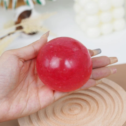 Pawtoto Grape Beads Pink-Handcrafted Grape Bead Sensory Squeeze Ball Squishy Toy Handmade
