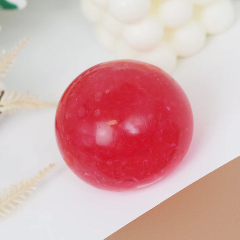 Pawtoto Grape Beads Pink-Handcrafted Grape Bead Sensory Squeeze Ball Squishy Toy Handmade