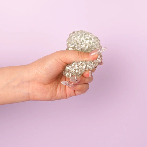Pawtoto Grape Beads Pink-Handcrafted Grape Bead Sensory Squeeze Ball Squishy Toy Handmade