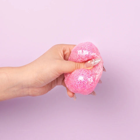 Pawtoto Grape Beads Pink-Handcrafted Grape Bead Sensory Squeeze Ball Squishy Toy Handmade