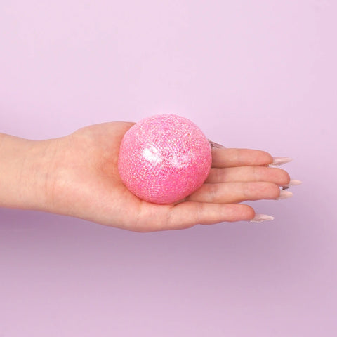 Pawtoto Grape Beads Pink-Handcrafted Grape Bead Sensory Squeeze Ball Squishy Toy Handmade