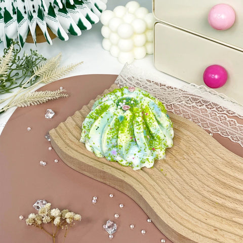 Pawtoto Cake Green Squishy Toy Handmade Food Grade Silicon Burst Water Feel Soft Quick Rebound