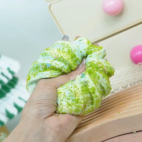 Pawtoto Cake Green Squishy Toy Handmade Food Grade Silicon Burst Water Feel Soft Quick Rebound