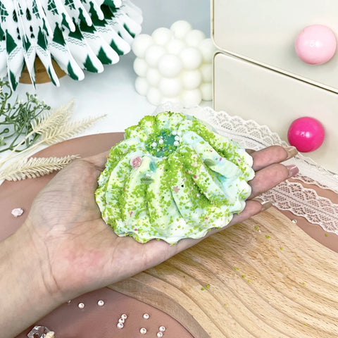 Pawtoto Cake Green Squishy Toy Handmade Food Grade Silicon Burst Water Feel Soft Quick Rebound