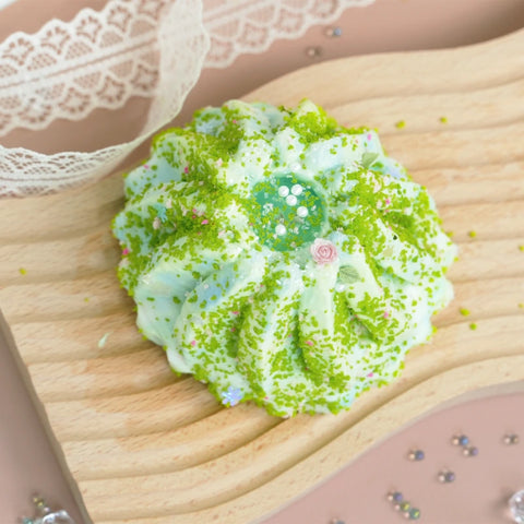 Pawtoto Cake Green Squishy Toy Handmade Food Grade Silicon Burst Water Feel Soft Quick Rebound