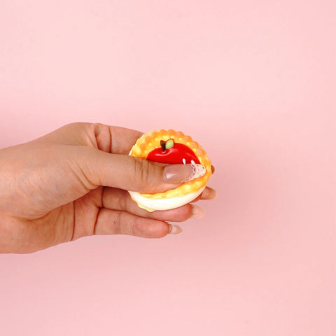 Pawtoto Christmas Mini Apple Cookie Squishy Toy Handmade Food Grade Silicon