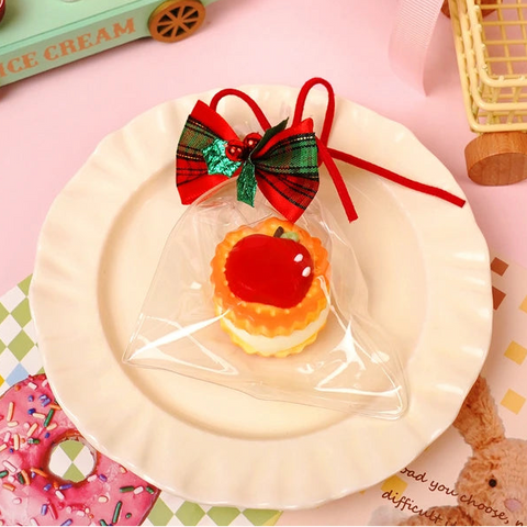 Pawtoto Christmas Mini Apple Cookie Squishy Toy Handmade Food Grade Silicon