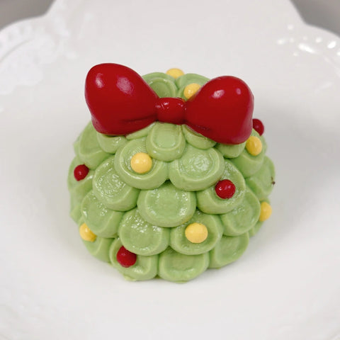 Pawtoto Christmas Tree Green Red Squishy Toy Handmade Food Grade Silicon Creamy Clay Feel   Soft Quick Rebound