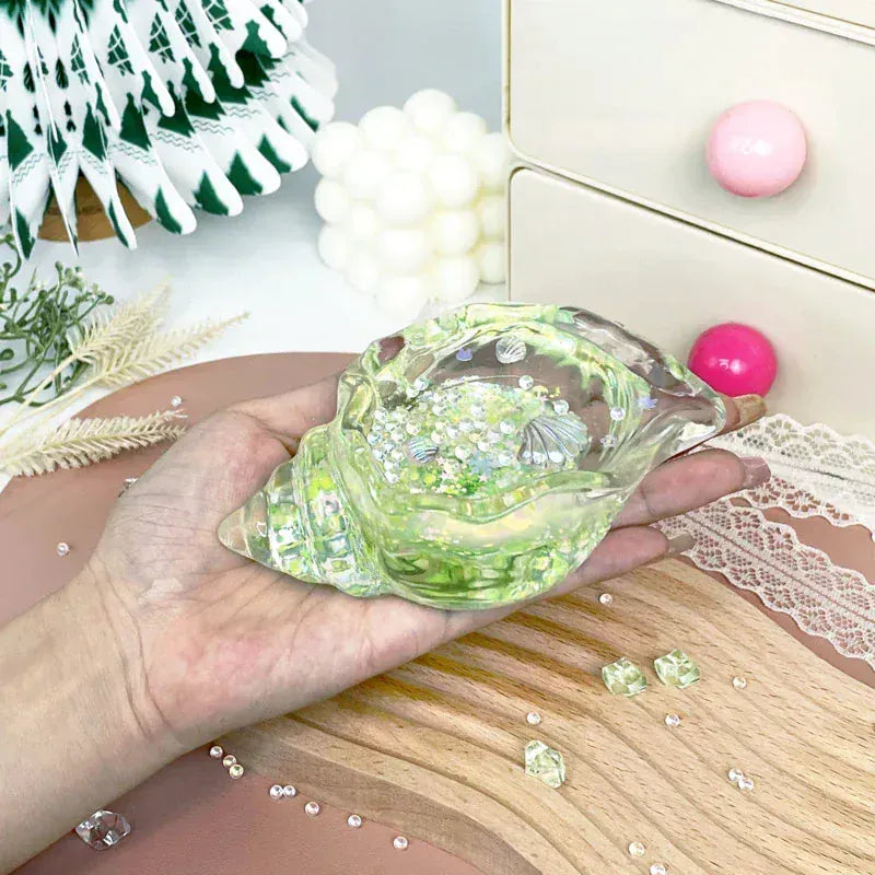 Clear Seashell Squishy Stress Relief Toy | Food-Grade Silicone – Pawtoto
