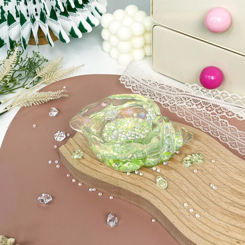Pawtoto Clear Seashell Squishy Toy Handmade Food Grade Silicon Water Feel Medium Firm Quick Rebound