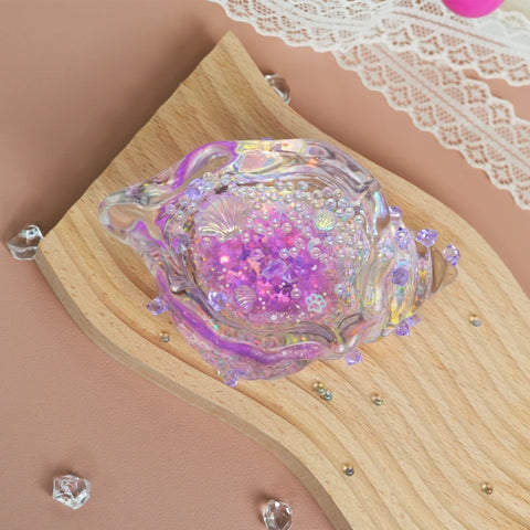 Pawtoto Clear Seashell Squishy Toy Handmade Food Grade Silicon Water Feel Medium Firm Quick Rebound