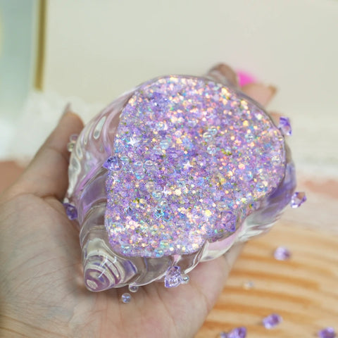Pawtoto Clear Seashell Squishy Toy Handmade Food Grade Silicon Water Feel Medium Firm Quick Rebound