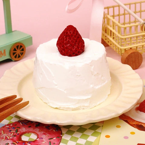 Pawtoto Creamy Strawberry Cake Squishy Toy Handmade Food Grade Silicon