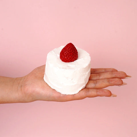 Pawtoto Creamy Strawberry Cake Squishy Toy Handmade Food Grade Silicon