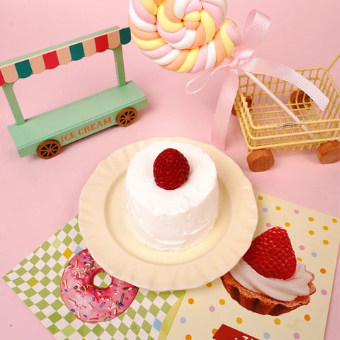 Pawtoto Creamy Strawberry Cake Squishy Toy Handmade Food Grade Silicon