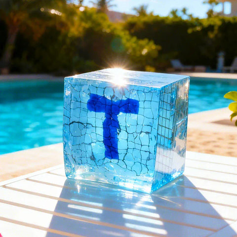 Pawtoto クリスタルクリアキューブ スイミングプール スクイーズおもちゃ 手作り 食品グレードシリコン クリーミー粘土 柔らかく素早い反発感