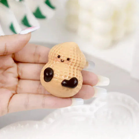 Pawtoto Mini Baby Peanut Yellow Squishy Toy Handmade Food Grade Silicon Creamy Feel Soft Quick Rebound