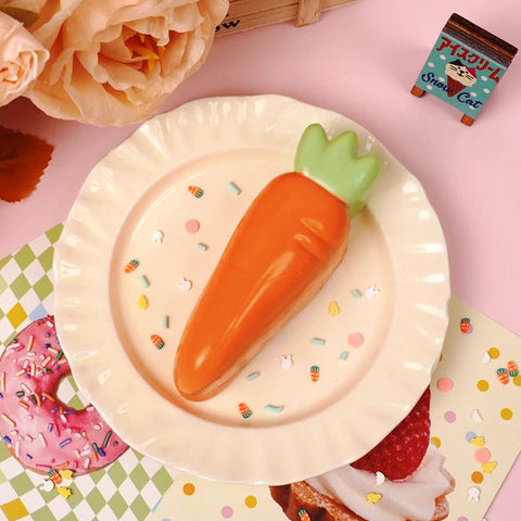 Pawtoto Cute Carrot Squishy Toy Handmade Food Grade Silicon