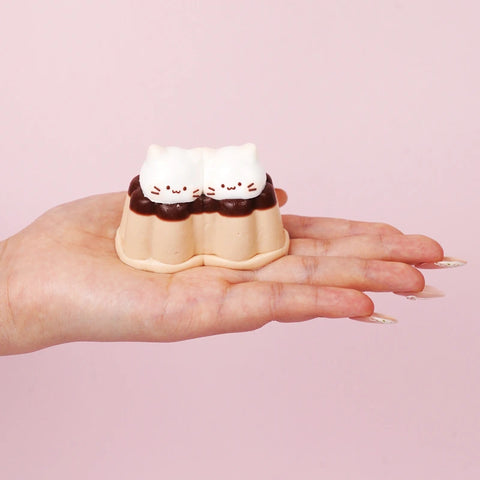 Pawtoto Cute Cat Pudding Charm Squishy Toy Handmade Food Grade Silicon