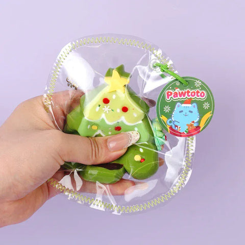 Pawtoto かわいいクリスマスツリーシリーズ スクイーズおもちゃ 手作り 食品グレードシリコン