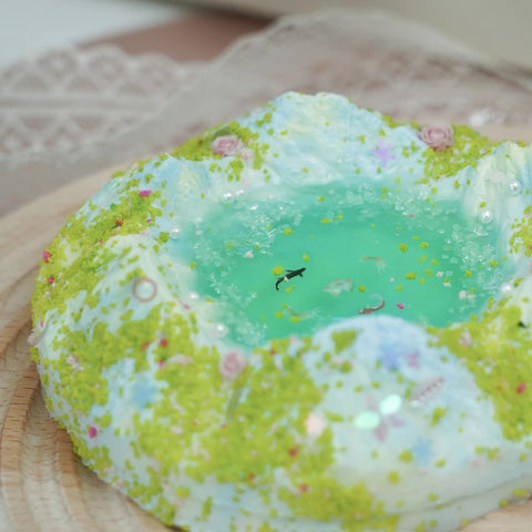 Pawtoto Dream Pond Green Squishy Toy Handmade Food Grade Silicon Creamy Clay Feel Soft Slow Rebound