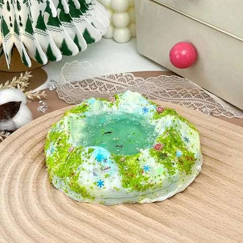 Pawtoto Enchanted Green Series Squishy Toy Handmade Food Grade Silicon Creamy Clay Feel Soft Slow Rebound