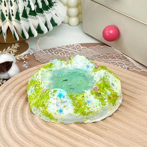 Pawtoto Dream Pond Green Squishy Toy Handmade Food Grade Silicon Creamy Clay Feel Soft Slow Rebound