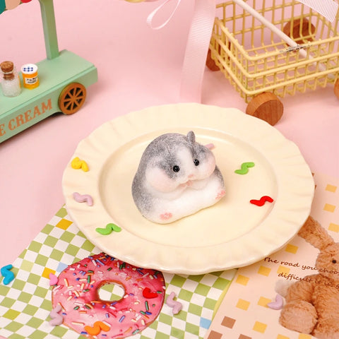 Pawtoto Flocked Hamster Squishy Toy Handmade Food Grade Silicon Creamy Clay Feel Soft Quick Rebound