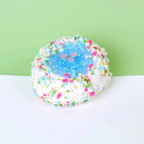 Pawtoto Floral Words: Crystal Romance Wishing Pool Blue Squishy Toy Handmade Food Grade Silicon Creamy Clay Feel Soft Quick Rebound