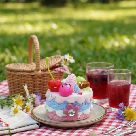 Pawtoto Yummy Birthday Cake Series Squishy Toy Handmade Food Grade Silicon Creamy Clay Feel Soft Quick Rebound