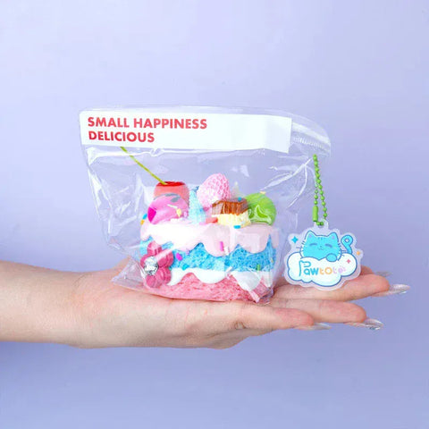 Pawtoto Yummy Birthday Cake Series Squishy Toy Handmade Food Grade Silicon Creamy Clay Feel Soft Quick Rebound