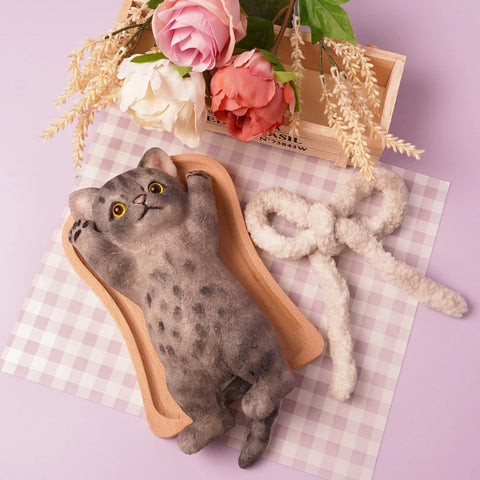 Pawtoto Giant Cat Squishy Toy Handmade Food Grade Silicon Creamy Clay Feel Firm Soft Quick Rebound
