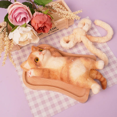 Pawtoto Giant Cat Squishy Toy Handmade Food Grade Silicon Creamy Clay Feel Firm Soft Quick Rebound