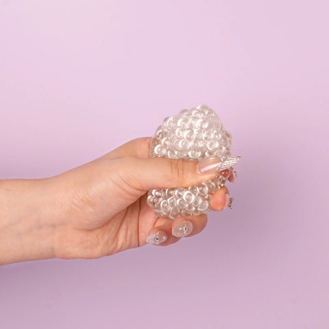 Pawtoto Grape Beads Pink-Handcrafted Grape Bead Sensory Squeeze Ball Squishy Toy Handmade