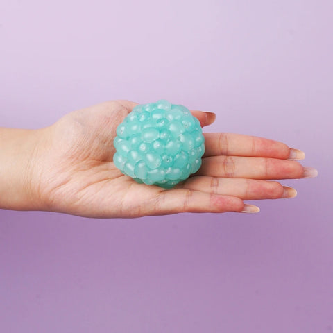 Pawtoto Grape Beads Pink-Handcrafted Grape Bead Sensory Squeeze Ball Squishy Toy Handmade