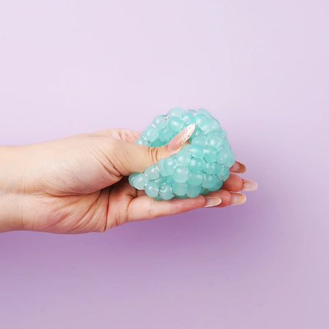 Pawtoto Grape Beads Pink-Handcrafted Grape Bead Sensory Squeeze Ball Squishy Toy Handmade