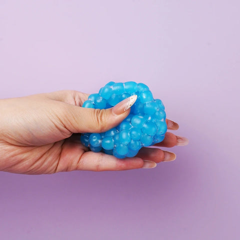 Pawtoto Grape Beads Pink-Handcrafted Grape Bead Sensory Squeeze Ball Squishy Toy Handmade