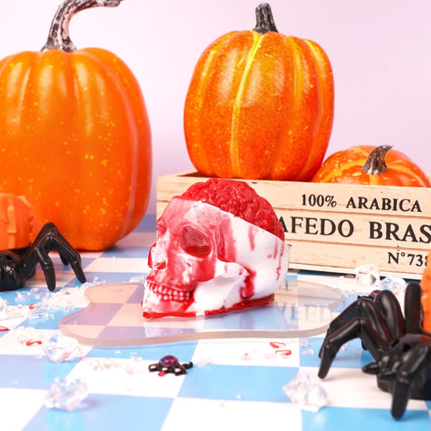 Pawtoto Halloween Skull Squishy Toy Handmade Food Grade Silicon Clay Feel Soft Quick Rebound