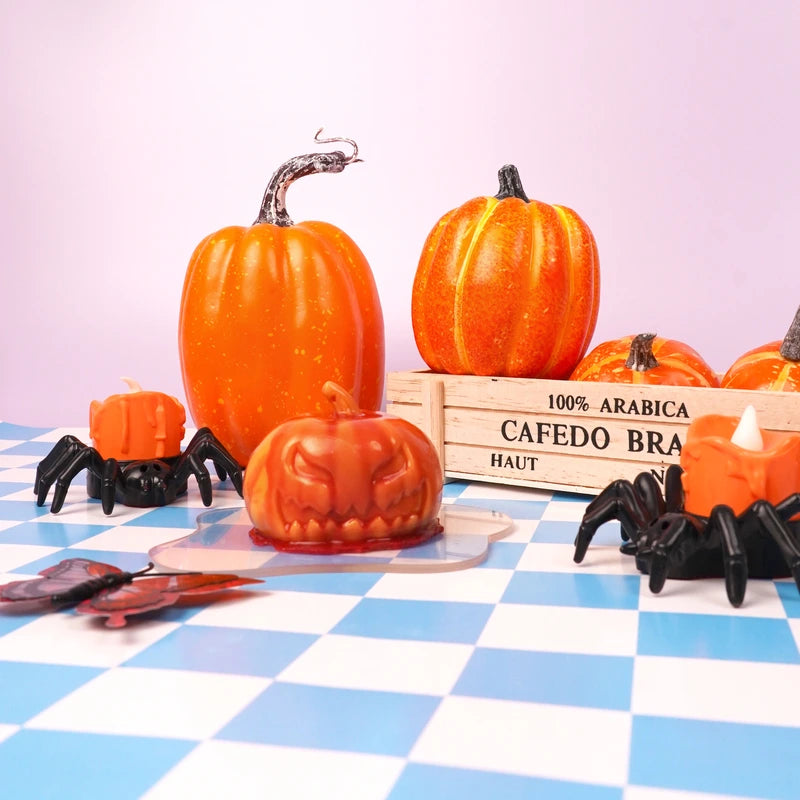 Pawtoto Halloween Crazy Pumpkin Squishy Toy Handmade Food Grade Silicon Clay Feel Soft Quick Rebound