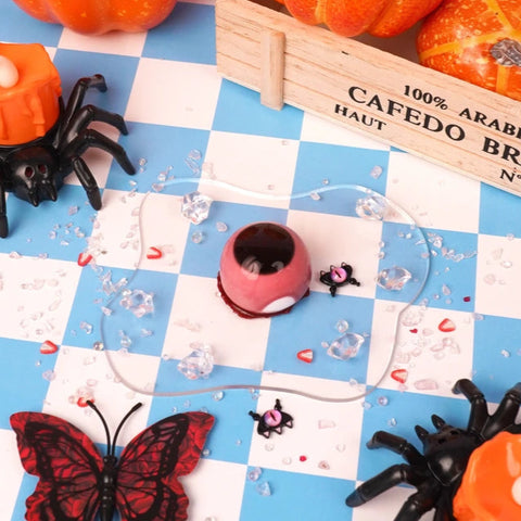 Pawtoto Halloween Eyeball Red Squishy Toy Handmade Food Grade Silicon Clay Feel Soft Quick Rebound