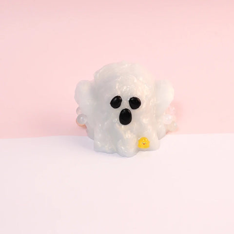 Pawtoto Halloween Little Ghost Squishy Toy Handmade Food Grade Silicon Creamy Clay Feel Firm Soft Quick Rebound